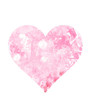 Pink oil heart on white background