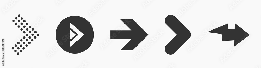 Arrow icons set isolated on white. Vector illustration Eps 10 Stock ...