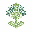 Celtic Tree of Life, green weaved ornament