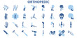  Orthopedic and spine symbol Set - vector illustration eps 10 , mono vector symbols