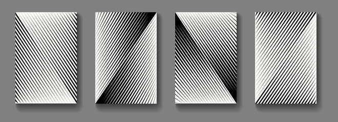 Future poster template. Minimal vector covers design. Monochrome lines background.