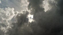 Dark Stormy Clouds Obscuring Sun
