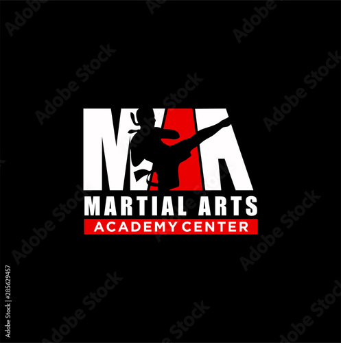 Dekoracja na wymiar  sztuki-walki-logo-ikona-projekt-wektor-zapasow-projektowanie-logo-karate-logo-muay-thai-na-bialym-tle