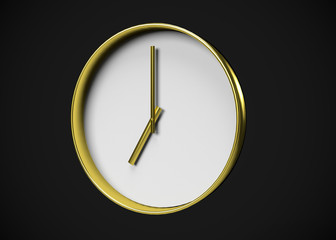 Clock 7 O’Clock Time 3D Render