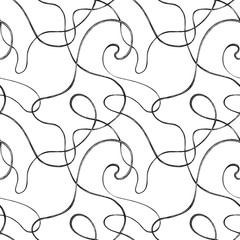 Stylized threads seamless pattern.