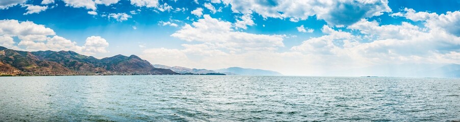 Wall Mural - Landscape of Erhai Lake. Located in Dali, Yunnan, China.