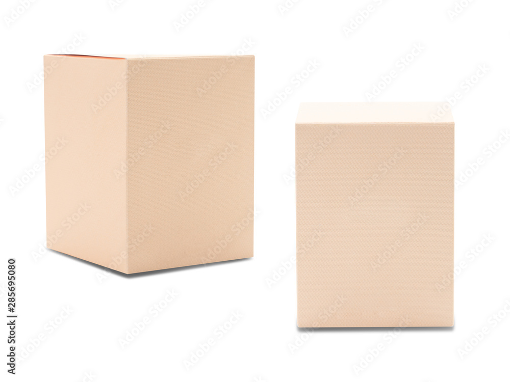 Blank orange product packaging box mockup for your design isolated on ...