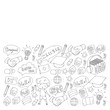 © rudut2015 - Vector pattern for language class, online courses. English, arabic, italian, japanese, spanish, chinese, german.