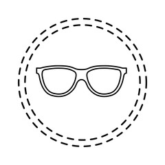 Wall Mural - patch of eyeglasses cinema 3d isolated icon