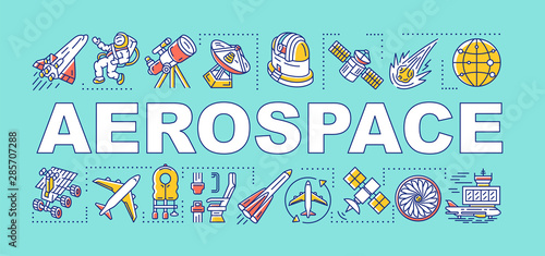Fotomural Aerospace word concepts banner