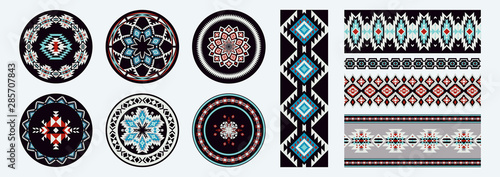 Fotomural Set of Ethnic decorative elements