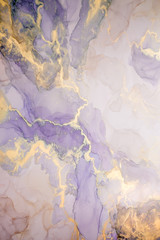 Wall Mural - Alcohol ink. Style incorporates the swirls of marble or the ripples of agate.  Abstract painting, can be used as a trendy background for wallpapers, posters, cards, invitations, websites.