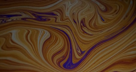 Macro shot: Surface of the soap film and the movement of rainbow streaks due to diffraction and interference of light. 4k. Slow motion