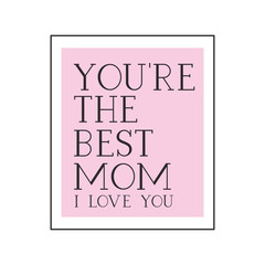 Wall Mural - mom i love you label isolated icon