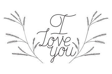 Wall Mural - i love you mom label isolated icon