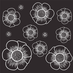 Poster - pattern of flowers isolated icon