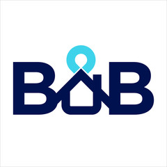 Wall Mural - letter B and B. Home company. vector logo.