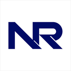 Wall Mural - letter n and r. vector logo.