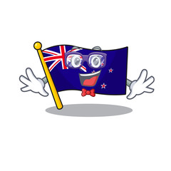 Sticker - Geek flag new zealand isolated on character