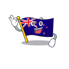 Wall Mural - Okay flag new zealand isolated on character