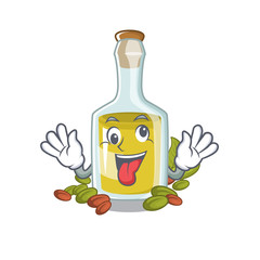 Poster - Crazy pistachio oil isolated with the cartoon