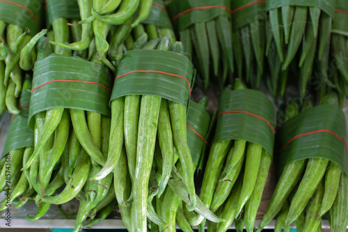 Zucchini Wrapped In A Bundle Of Banana Leaves Non Toxic Fresh Vegetables Stock Photo Adobe Stock