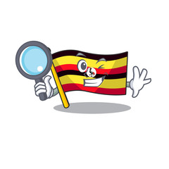 Poster - Detective flag uganda in the mascot shape