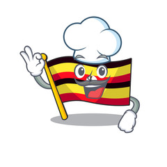 Wall Mural - Chef flag uganda in the mascot shape