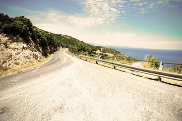 Poster - Road along the Italian coast