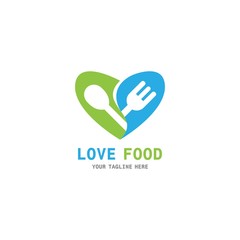 Canvas Print - Love food logo