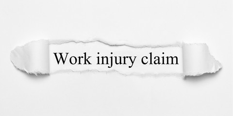 Poster - Work injury claim