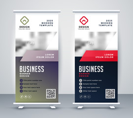 abstract rollup banner standee for business presentation