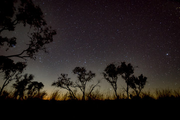 Night sky Australian outback close to Karjini National Park