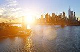 Fototapeta  - Sunset over a Manhattan.