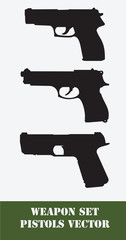 vector illustration of a gun