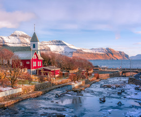 Wall Mural - Church in winter