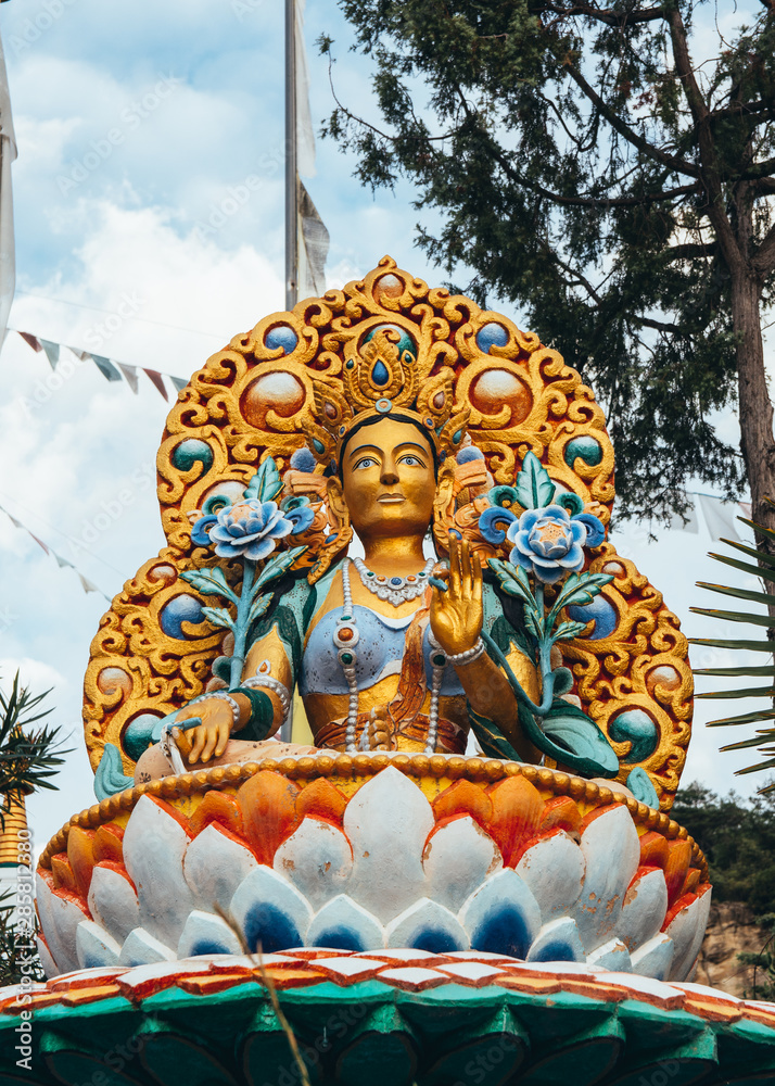 Buddhist Temple Dag Shang Kagyu In Panillo Huesca Aragon Spain Wall Mural Pedro