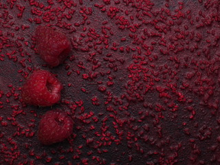 Wall Mural - raspberry and currant pastille background. Vitamin rich candy