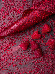 Wall Mural - Fruit pastille background. Berry roll-ups made from raspberry, currant.