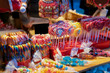 Lollipop candies in Christmas market in Germany