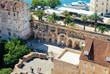 Ruins at Diocletian Palace and Roman Town architecture at Split