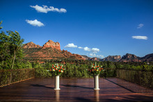Red Mountains With Blue Sky Ceremony Location