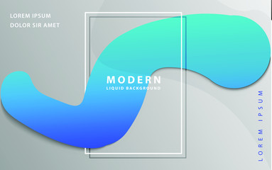 Wall Mural - Vector abstract liquid splash blue design background web template.
