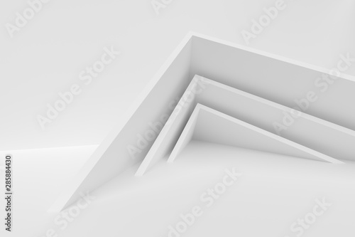 Abstract Interior Design. White Modern Background