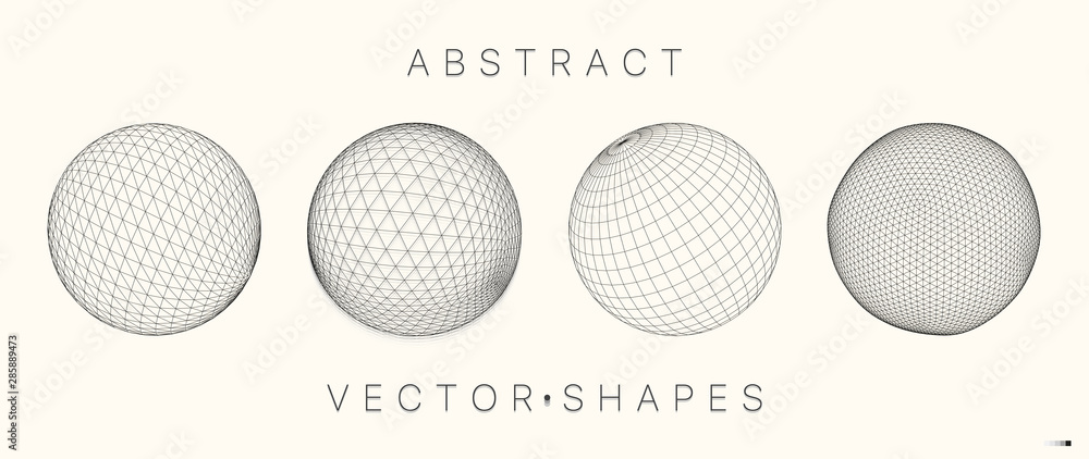 Geometric shape for design. 3d technology style. - obrazy, fototapety, plakaty 