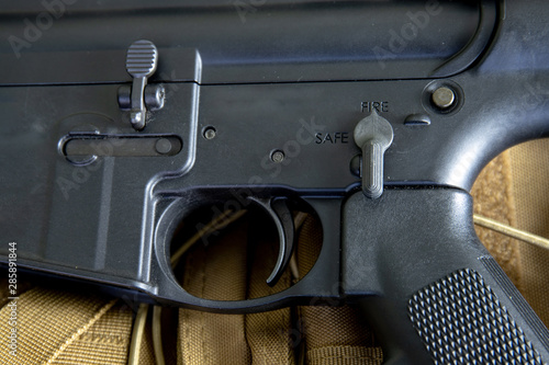 Fotografía close up of m4 carbine, black rifle, assault rifle