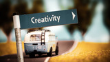 Fototapeta Mapy - Street Sign to Creativity