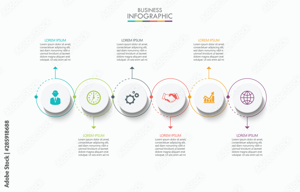Visualization Timeline Inforgraphic Business data visualization. timeline infographic icons designed for ...
