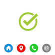 © OLYVIA - Check mark icon symbols vector.  symbol for website Computer and mobile vector.