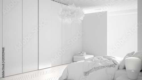 Total White Project Of Master Bedroom In Contemporary Space With Master Bedroom In Contemporary Space